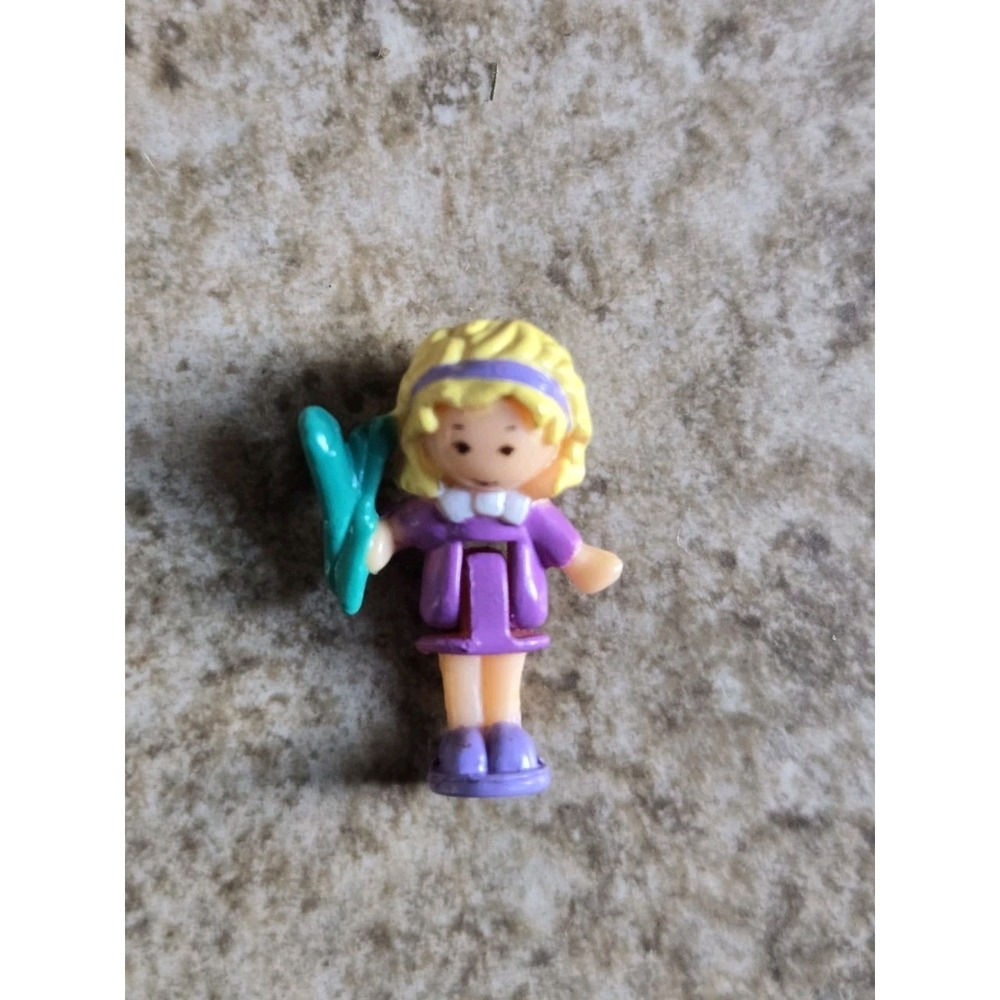 VTG 1993 Polly Pocket Pretty Pandas Polly Figure with Bamboo Bluebird Toys